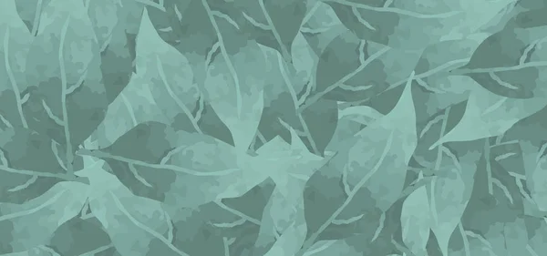 Aquarelle Fond Feuilles Vertes Ensemble — Image vectorielle