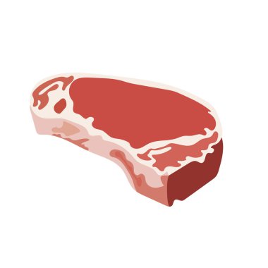 Çiğ sığır eti kesim vektör tasarımı