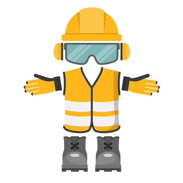 Vector Design Personal Protective Equipment Work Occupational Health Safety — Stock Vector