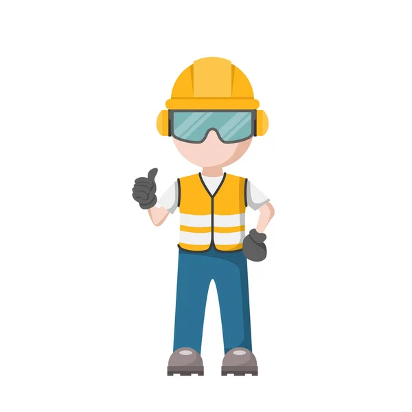 Vector Design Personal Protective Equipment Work Occupational Health Safety — Stock Vector