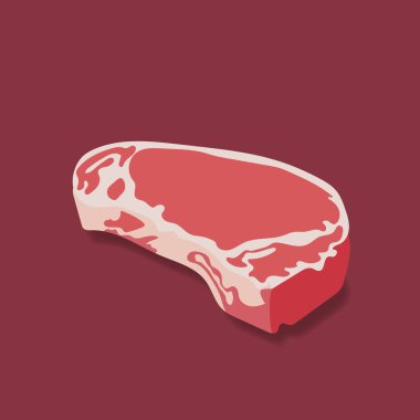 Lezzetli et kesiminin vektör tasarımı