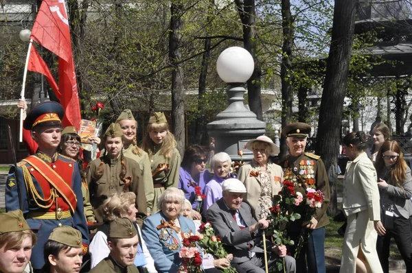 Moscou Russie Mai 2018 Honorant Grande Guerre Patriotique Par Des — Photo