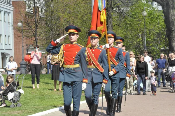 Moscou Russie Mai 2018 Honorant Grande Guerre Patriotique Par Des — Photo