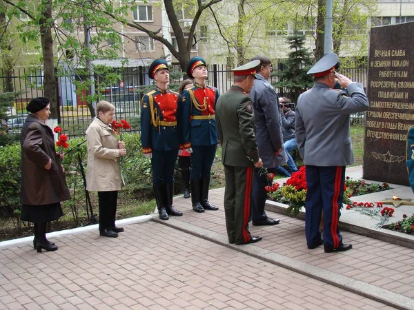Moskva Rusko Května 2018 Ctít Vojáci Pluku Proměnění Válečných Veteránů — Stock fotografie