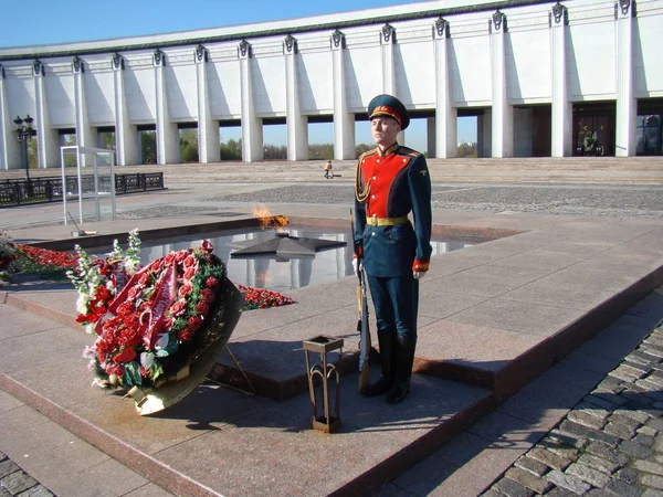 Moskva Ryssland Maj 2018 Hedra Det Stora Fosterländska Kriget Soldater — Stockfoto