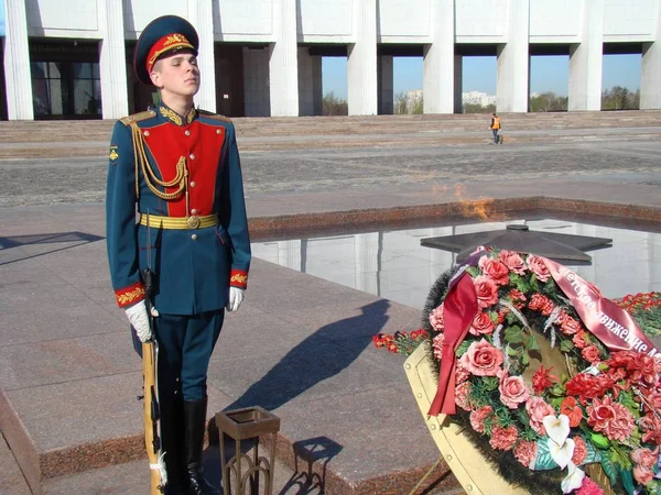 Moscou Russie Mai 2018 Honorant Grande Guerre Patriotique Par Des — Photo