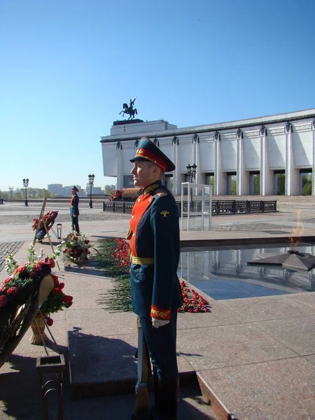 Moskau Russland Mai 2018 Ehren Des Großen Patriotischen Krieges Durch — Stockfoto