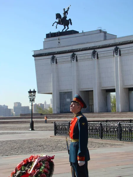 Moscou Russie Mai 2018 Honorant Grande Guerre Patriotique Par Des — Photo
