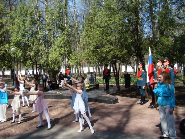 Moskwa Rosja Maja 2018 Czci Wielkiej Wojny Ojczyźnianej Przez Żołnierzy — Zdjęcie stockowe