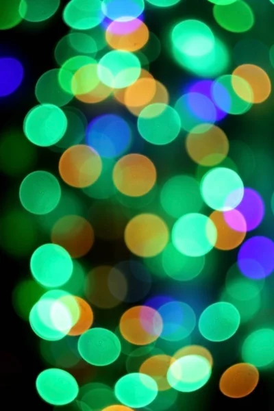 Bokeh Colorato Ghirlanda Sfondo Scuro — Foto Stock