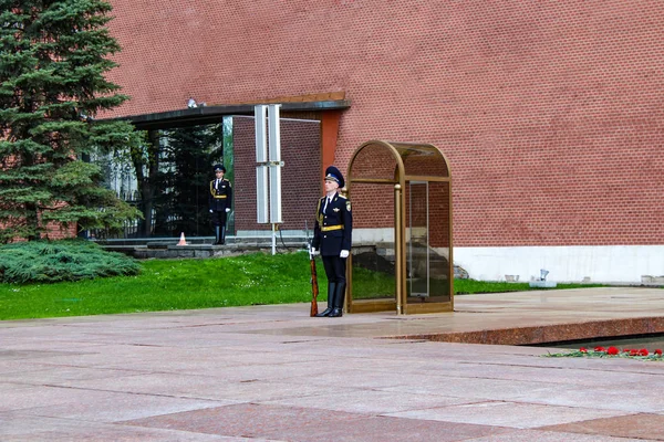 Почетный караул президентского полка у вечного огня — стоковое фото