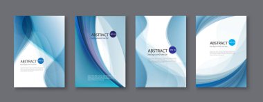 Mavi hatta soyut arka plan ayarlayın. Vektör çizim.