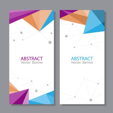 Afiş soyut renkli geometrik üçgen arka planlar. vektör modern el ilanı.