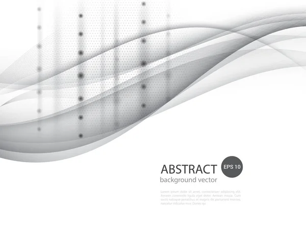 Vector Abstracto Color Liso Fondo Onda Gris Vector Ilustración Eps — Vector de stock