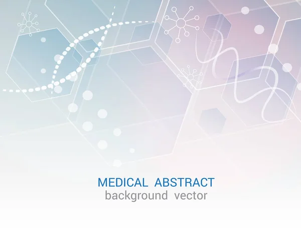 Moléculas Abstractas Fondo Médico Concepto Plantilla Diseño Vector Ilustración — Archivo Imágenes Vectoriales