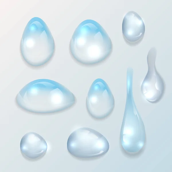 Abstracto Gotas Agua Transparente Backgrounds Vector — Archivo Imágenes Vectoriales