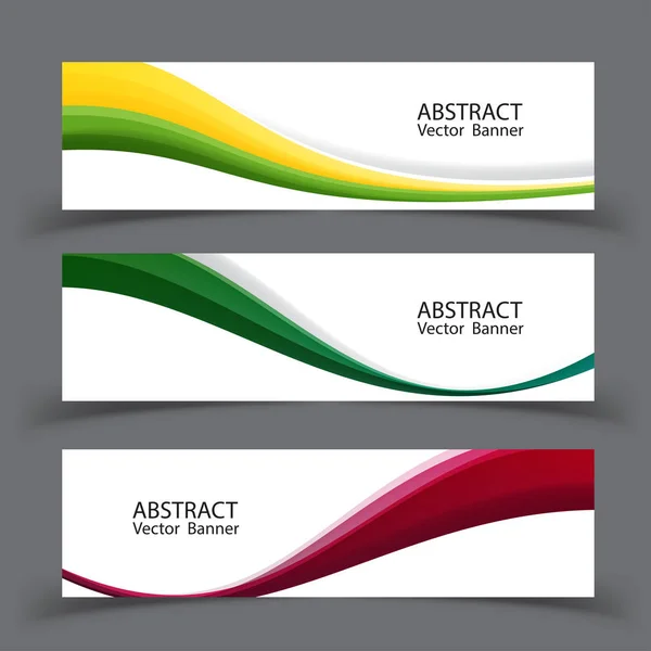 Conjunto Modelos Banner Design Ilustração Vetorial Abstrato Moderno —  Vetores de Stock
