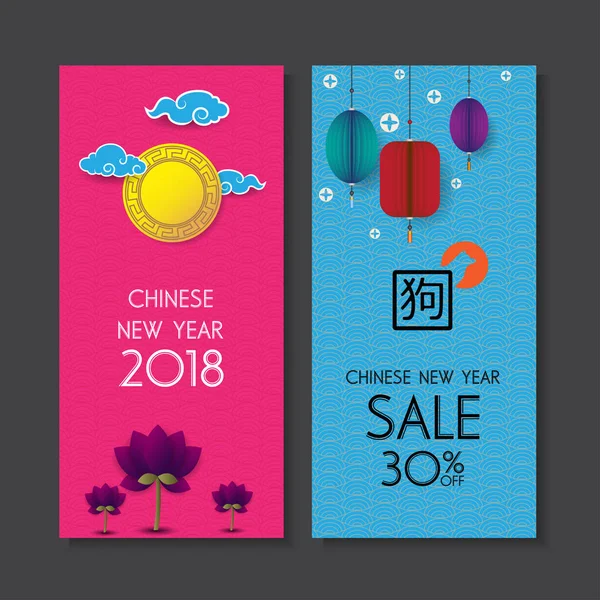 Chinesisches Neujahrsdesign Hintergrund Chinesisch Neujahr Verkauf Design Banner — Stockvektor