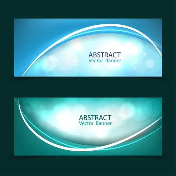 Banner Vector Abstracto Azul Movimiento Luz Efecto Fondo Composición Partículas — Vector de stock