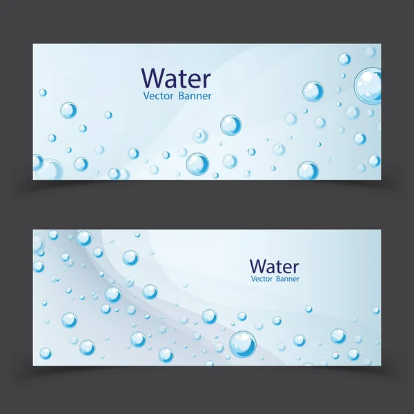 Abstracte Waterdruppels Transparante Banner Vector — Stockvector