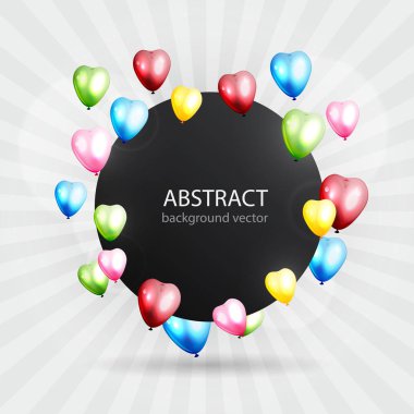 kutlama balonları ile renkli arka plan. vektör çizim.