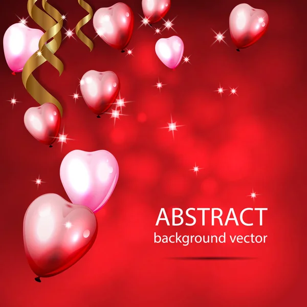 Renkli balonlar parlayan ile arka plan. Bokeh öğelerle. Vektör çizim