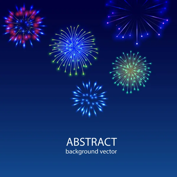  Alacakaranlık arka plan vektör üzerinde havai fişek. Havai fişek yeni yıl tatil kutlaması. Vektör arka plan kullanılan kapak tasarımı, kitap tasarımı, Web sitesi arka plan, Cd kapağı, reklam.