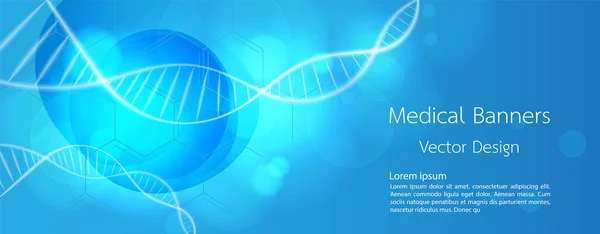Afiş tıbbi geçmişi dna ve teknoloji. vektör arka plan tasarımı.