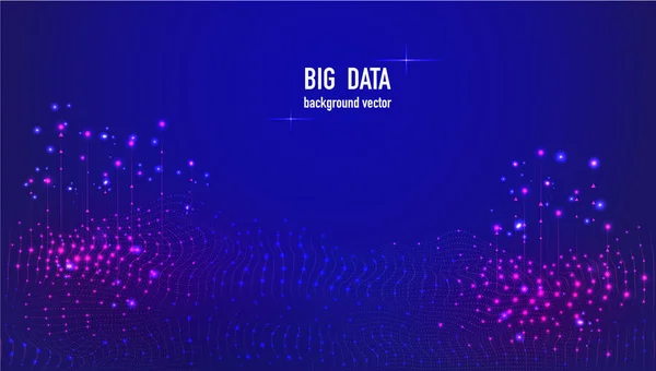 Vector Abstrakcja Big Data. Strumień Big Data futurystyczny Infografika. — Wektor stockowy