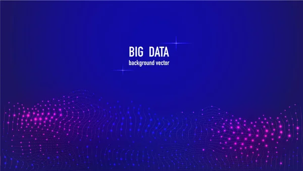 Vector abstracto big data.Big data stream futurista infografía . — Vector de stock