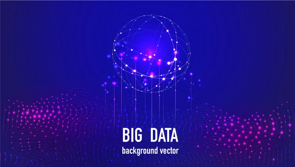 Vector abstract big data.Big fluxo de dados infográfico futurista . —  Vetores de Stock