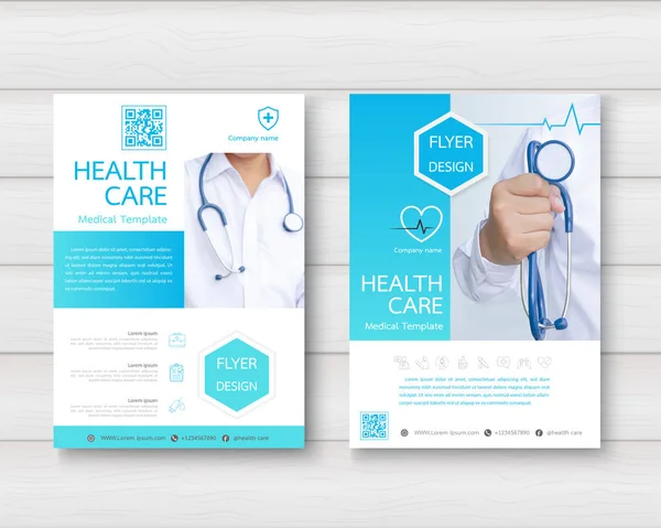 Set Medicina Scienza Template Design Illustrazioni Vettoriali — Vettoriale Stock