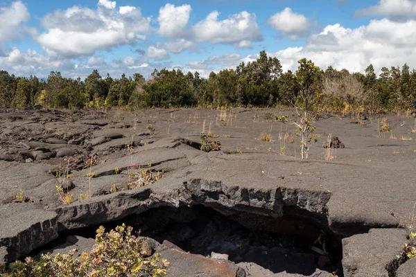 Panorama del campo de lava Mauna Ulu —  Fotos de Stock