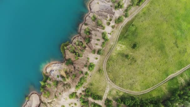 Ehemaliger Steinbruch Marslandschaft Felsspalten Den Sandigen Bergen — Stockvideo