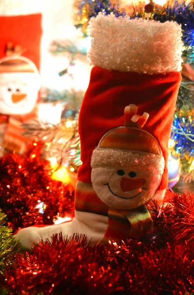Natale Pupazzo Neve Regalo Decorativo — Foto Stock