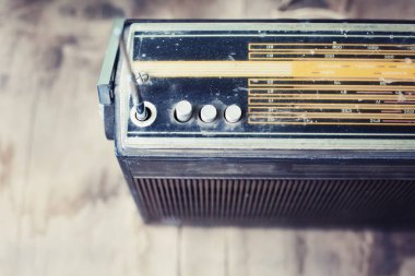 Retro radyo oyuncu ile düğmeleri ve anten