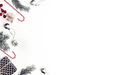 Vintage tarzı pastel arka plan christmas dekoratif süsler