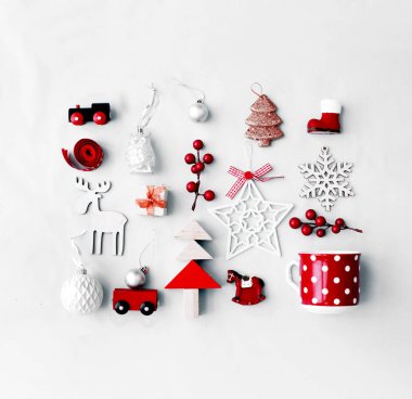 Vintage tarzı pastel arka plan christmas dekoratif süsler