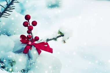 Şaşırtıcı Noel süsleri. Tatil dekorasyon konsepti