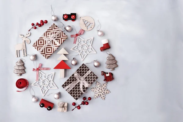 Vintage tarzı pastel arka plan christmas dekoratif süsler