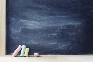 closeup sınıfta kopya alanı ile boş yazı tahtası görünümünü