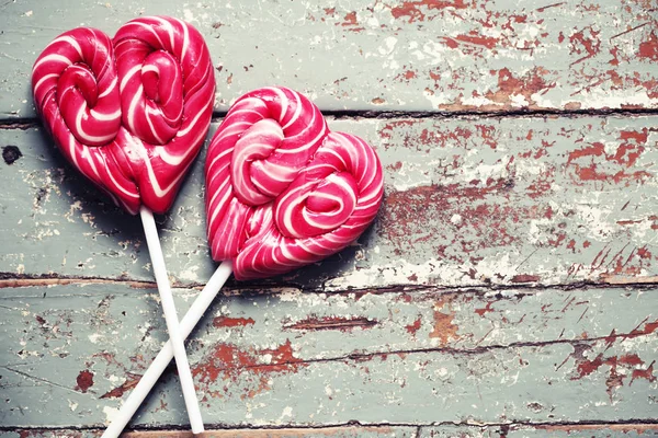 closeup view of heart shaped candies for Valentines day