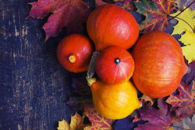 Şükran günü kavramı ahşap arka plan üzerinde