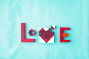 Sevgililer kavramı arka plan ile Festival süsleri