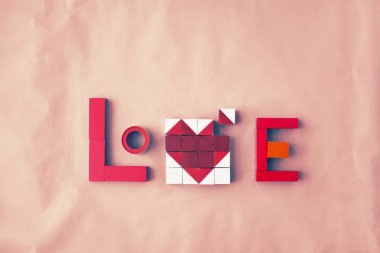 Sevgililer kavramı arka plan ile Festival süsleri