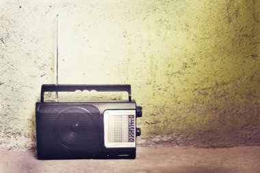 Retro radyo oyuncu ile düğmeleri ve anten