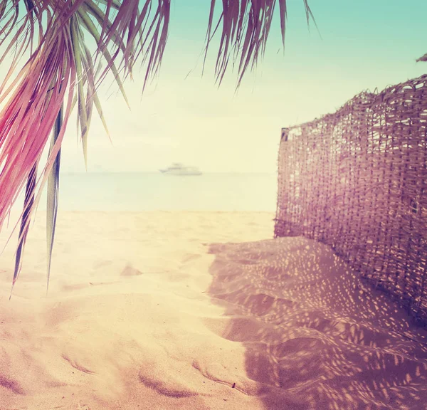 静かな風景 砂浜のビーチ 熱帯の風景をリラックス — ストック写真