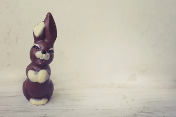 Savoureux Lapin Pâques Chocolat Avec Espace Copie — Photo