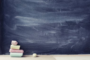 closeup sınıfta kopya alanı ile boş yazı tahtası görünümünü