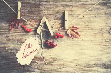 Şükran günü kavramı ahşap arka plan üzerinde